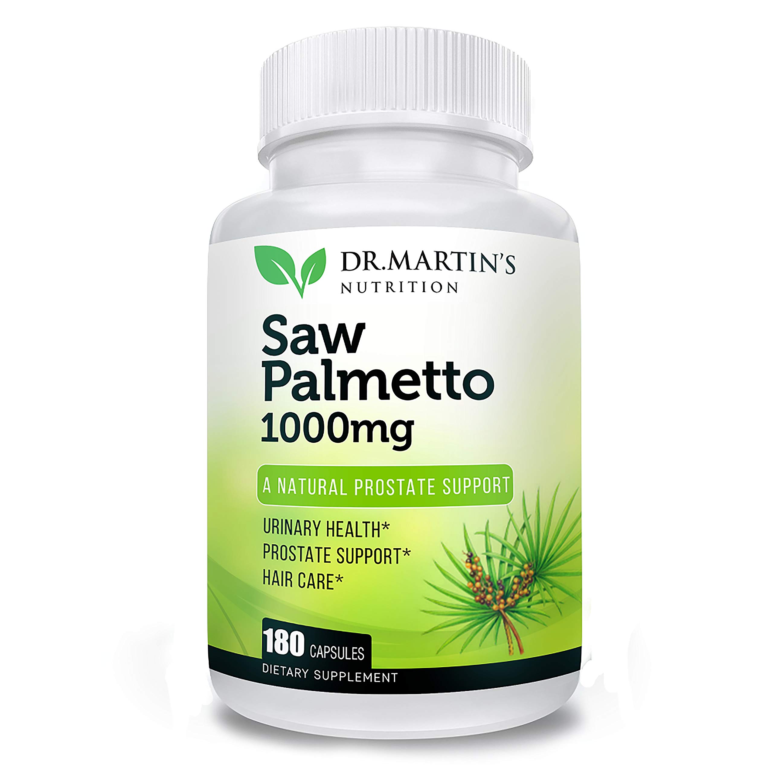 USA Grown Saw Palmetto 180 Capsules Prostate Health Supplement Hair Growth for Men Women Support to Help Maintain Normal Urination Frequency Natural DHT Blocker to Help Prevent Hair Loss